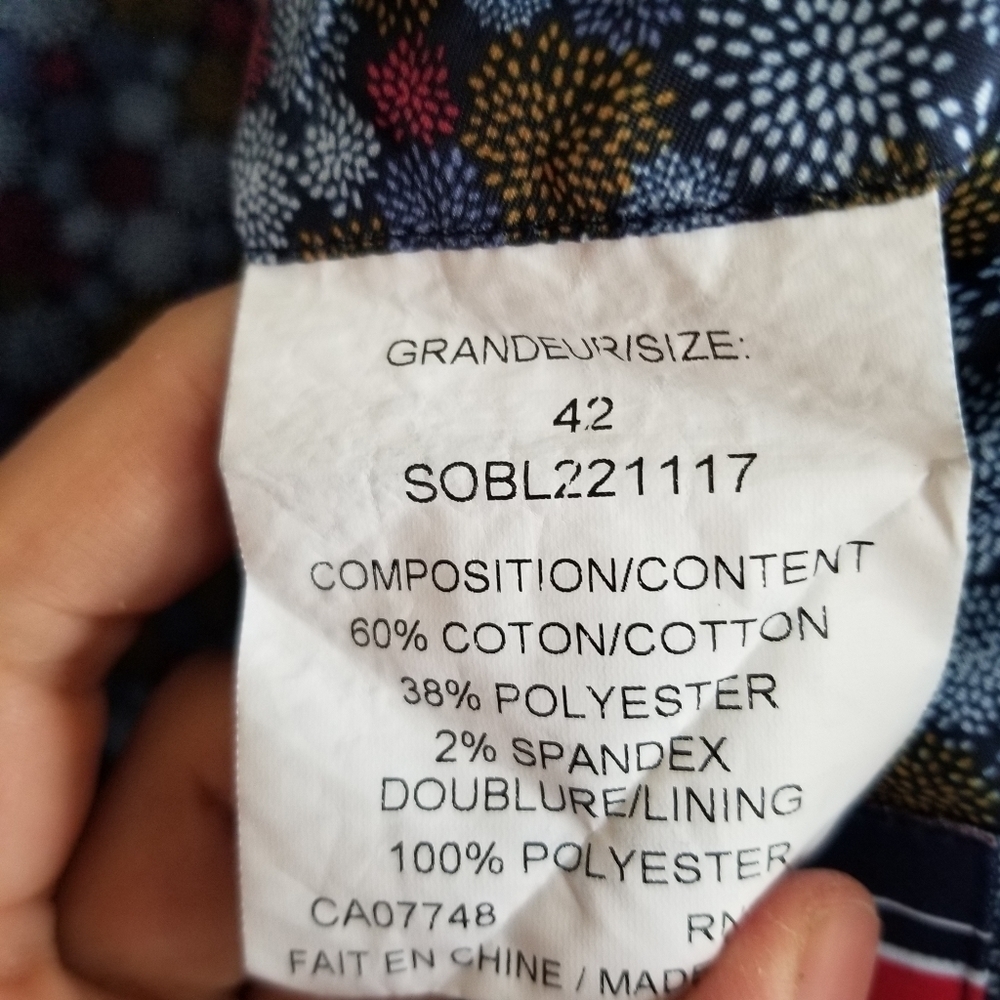 Soul of London Denim Cotton Blend Satin Lined Blazer In GUC Size 42 - Picture 8 of 12